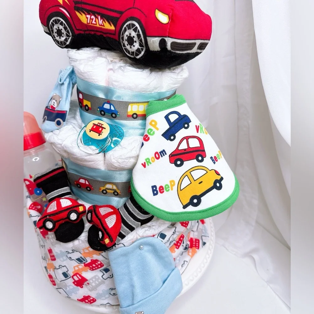 Car Diaper Cake, Baby Shower Gift
